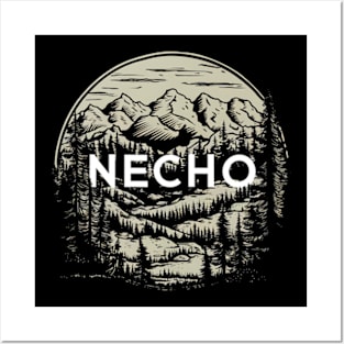 Necho in landscape Posters and Art